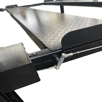 APlusLift 8000LB 4-Post Portable Parking Storage Service Car Lift with Aluminum Ramps - HW-8S or HW-8SXLT